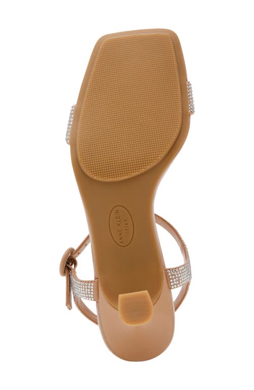 Shop Anne Klein Jia Strappy Sandal In Beige/crystal