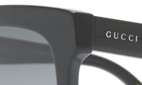 Gucci 54mm Square Sunglasses In Black Black Grey