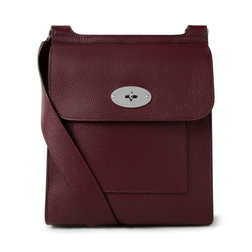 Mulberry Small Antony Leather Crossbody Bag In Black Cherry