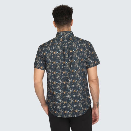 Vustra Lily Print Short Sleeve Shirt In Navy
