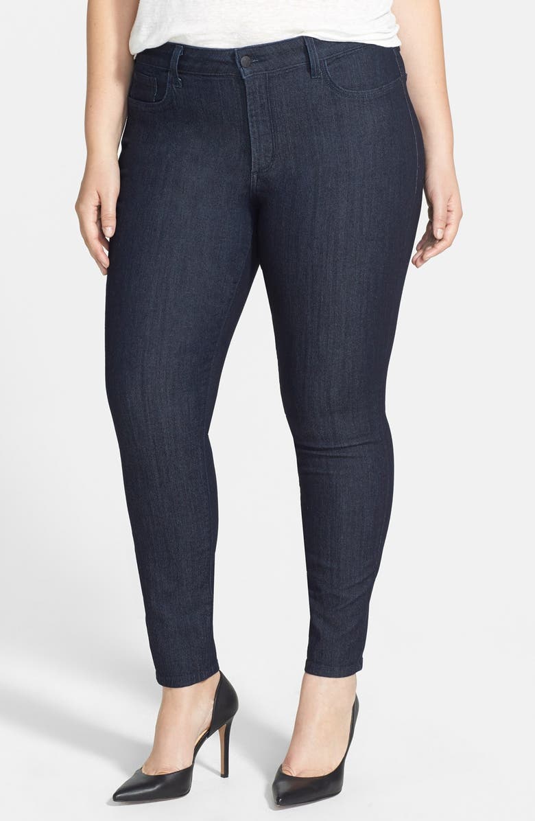 NYDJ 'Ami' Tonal Stitch Stretch Skinny Jeans (Dark Enzyme) (Plus Size ...