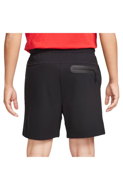 Shop Nike Lightweight Tech Knit Shorts In Black/black