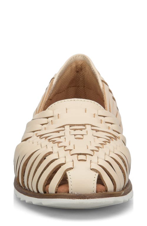 Shop Comfortiva Ranier Huarache Flat In Cream/ivory