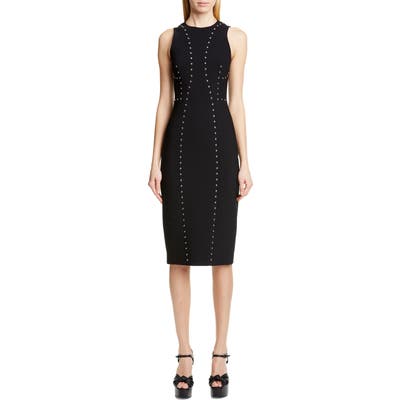 Michael Kors Studded Sheath Dress, Black