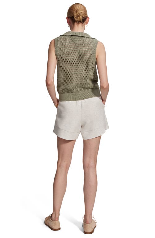 Shop Varley Bains Half Zip Sweater Tank In Seagrass