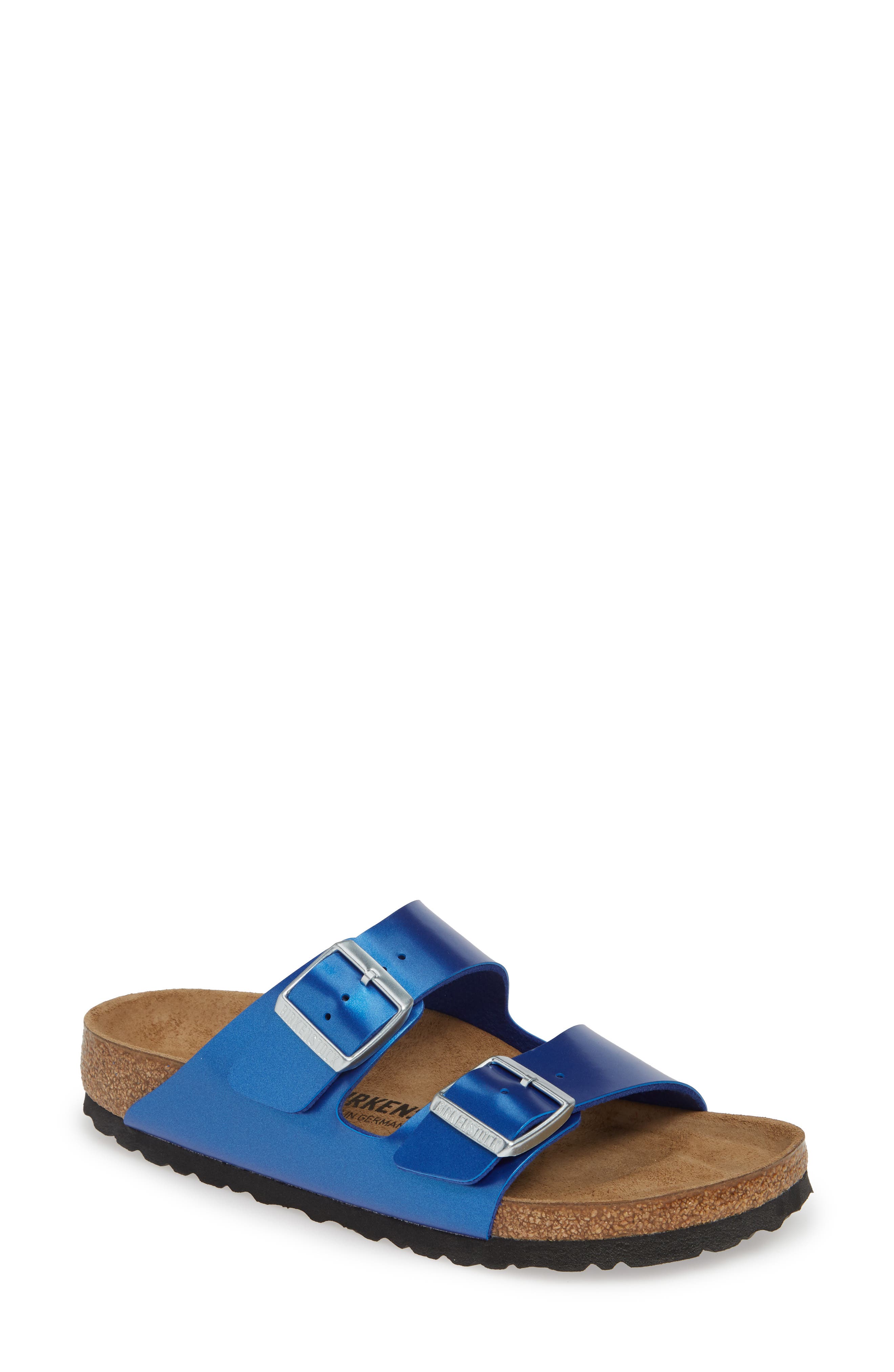Birkenstock Arizona Electric Slide Sandal, Blue