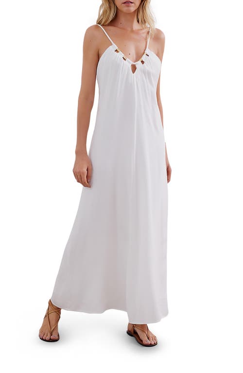 ViX Swimwear Zima Solid Cover-Up Dress Off White at Nordstrom,