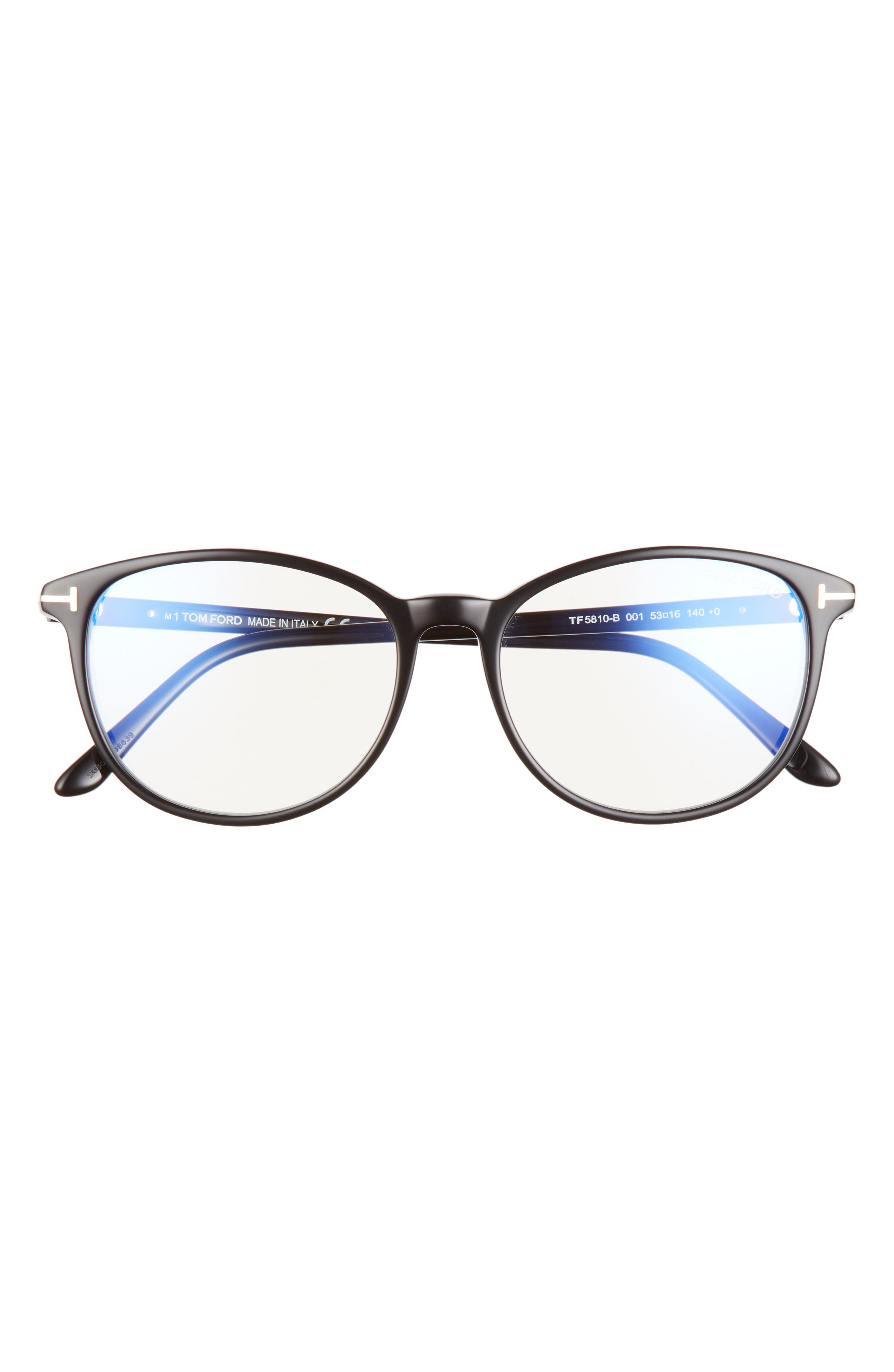 Tom Ford 53mm Cat Eye Glasses in Shiny Black
