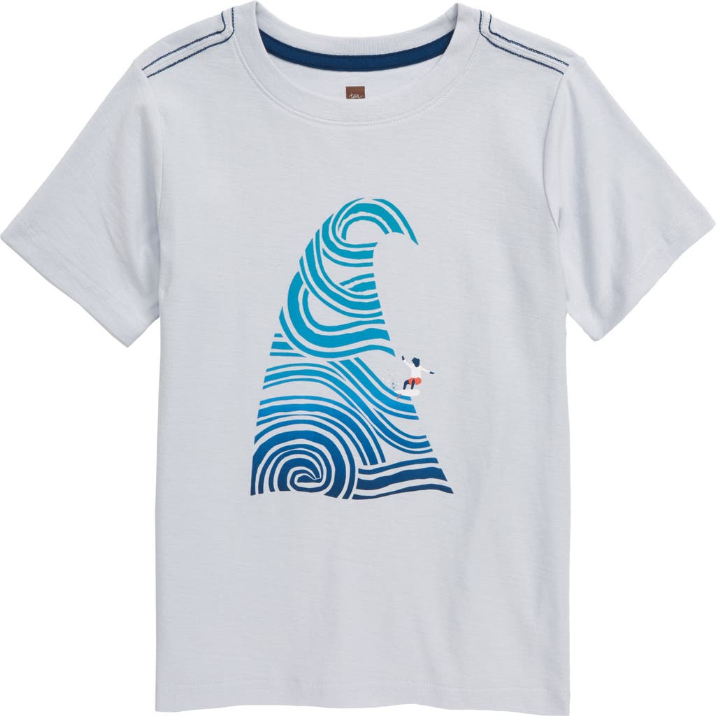 Tea Collection Wave Surf Graphic Tee in Ice