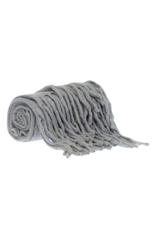Parkland Collection Nagar Fringe Throw Blanket In Gray
