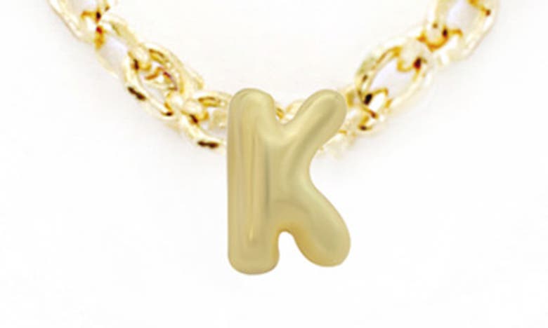Panacea Bubble Initial Necklace In Gold-k