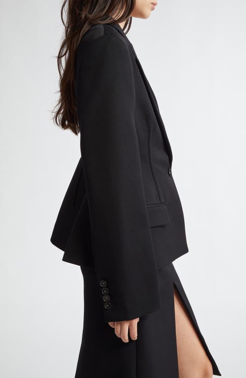 Shop Stella Mccartney Sculpted Wool Twill Blazer In 1000 - Black