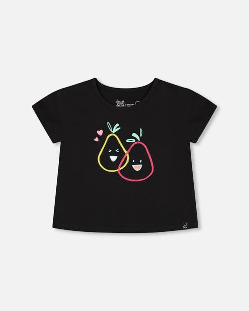 Deux Par Deux Baby Girl's Organic Cotton Jersey Top Black at Nordstrom