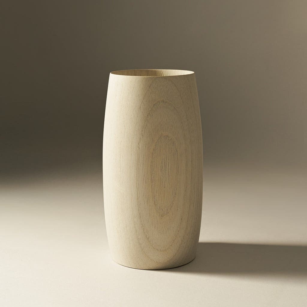 Itza Wood Blonde Cedar Vase In Blonde Cedar