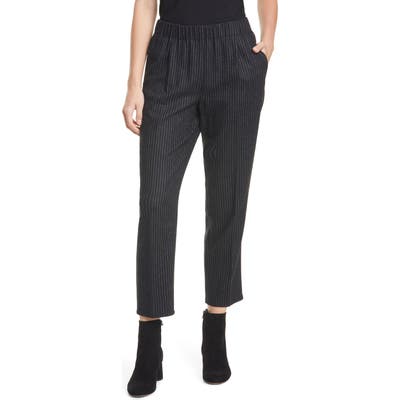 Eileen Fisher Cropped Pull-On Pants, Black