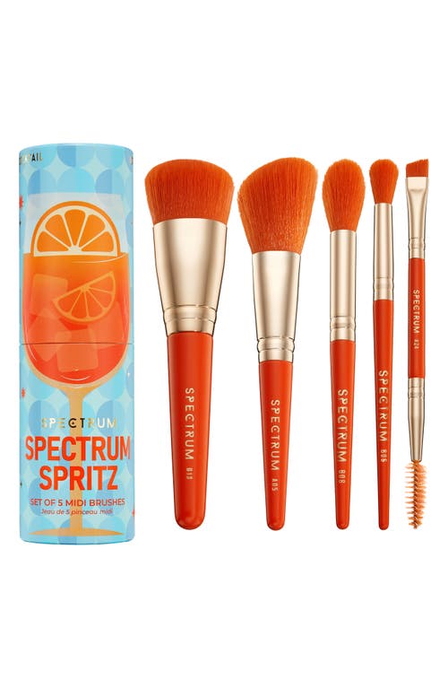 SPECTRUM Spritz Cocktail 5-Piece Makeup Brush Set in Orange at Nordstrom
