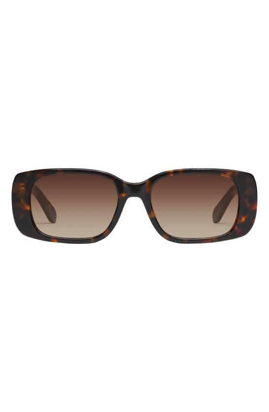 Shop Quay Karma 39mm Gradient Square Sunglasses In Neutral Tort / Brown