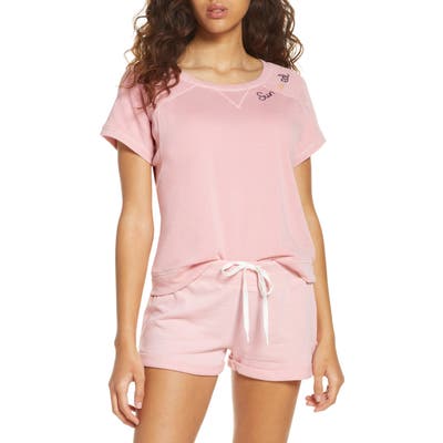 Pj Salvage Paradise Pigment Dye Pajama Top, Coral