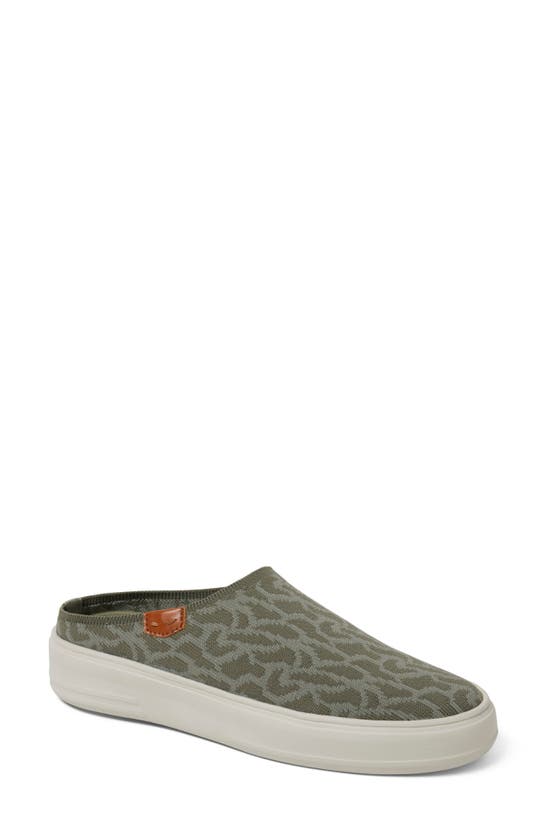 Shop Dearfoams Annie Slip-on Sneaker In Moss Knit