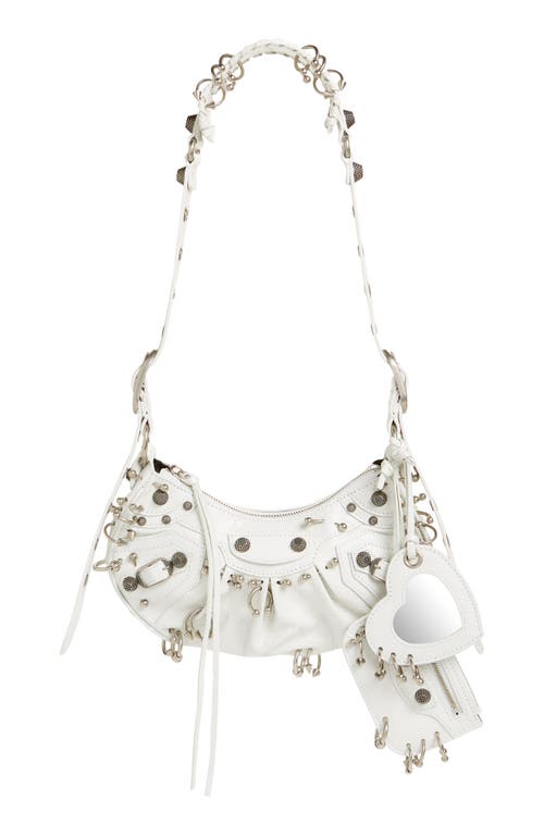 Balenciaga Extra Small Cagole Leather Shoulder Bag in Optic White at Nordstrom