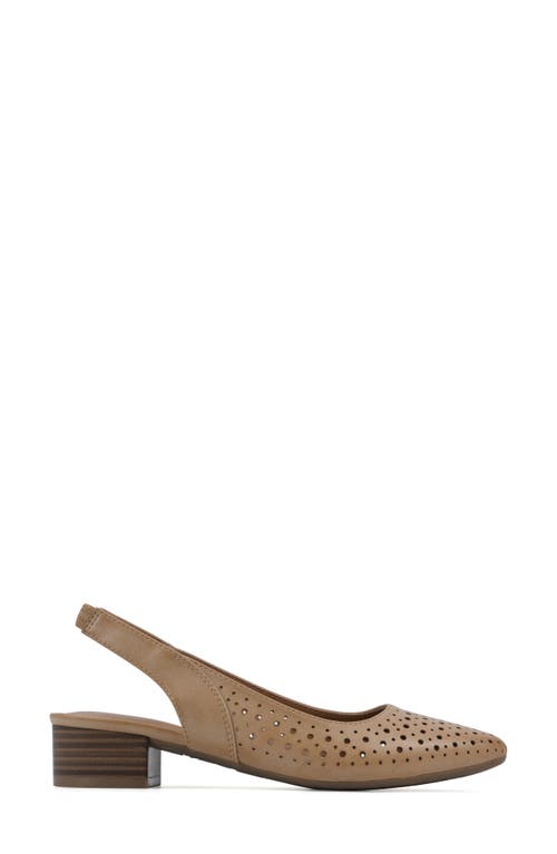 Shop White Mountain Footwear Boronic Slingback Pump In Driftwood/smooth