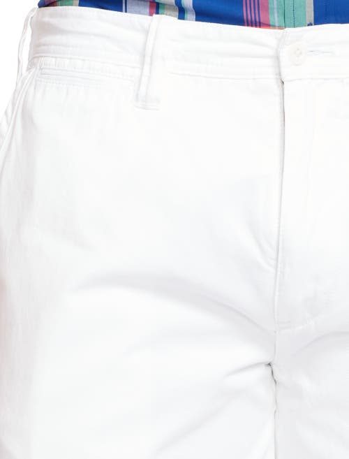 Polo Ralph Lauren White Cotton Twill Bermuda Shorts In White