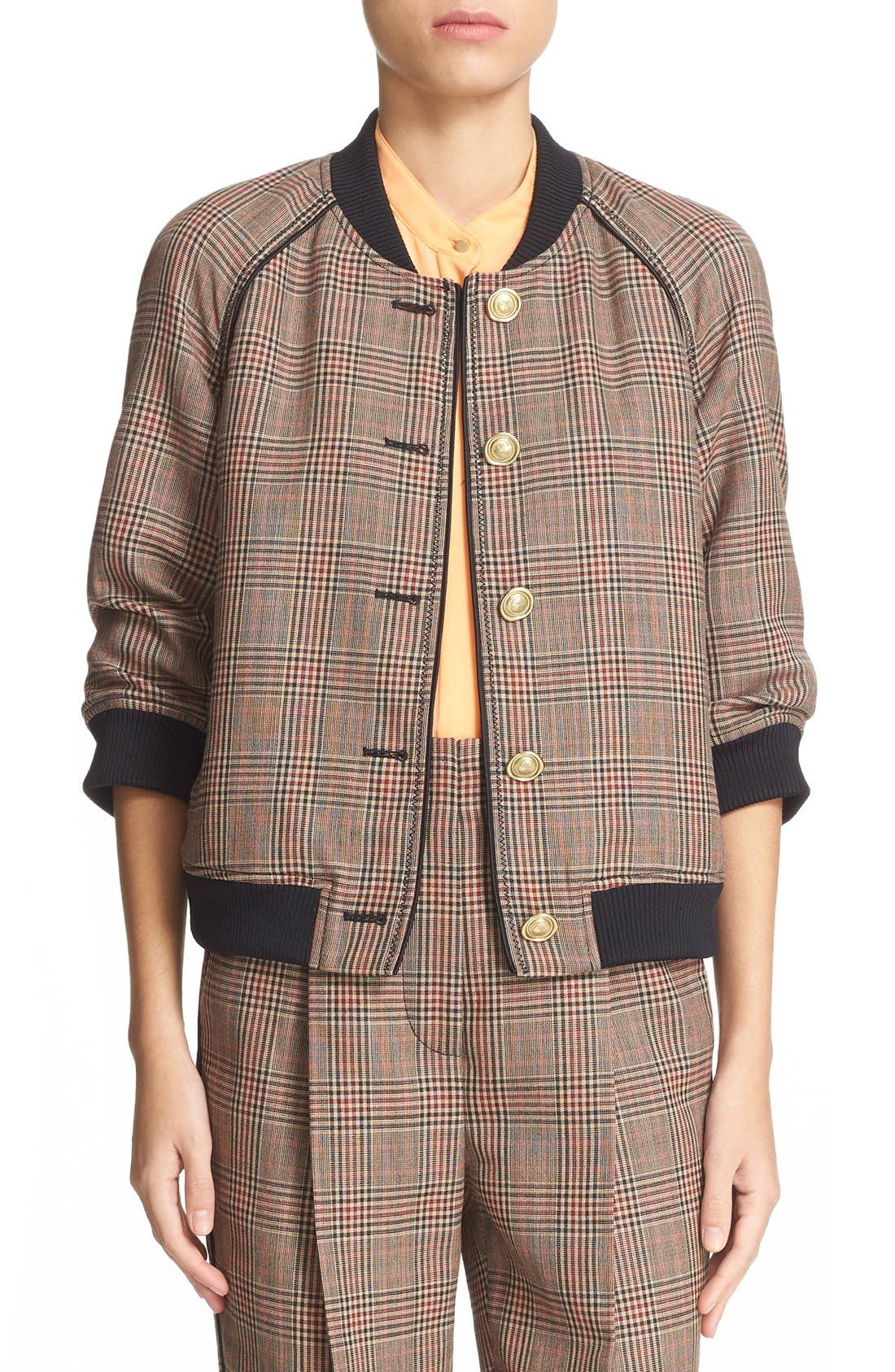 3.1 Phillip Lim Plaid Wool Bomber Jacket Nordstrom