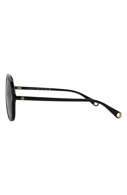 GUCCI GUCCI 57MM AVIATOR SUNGLASSES