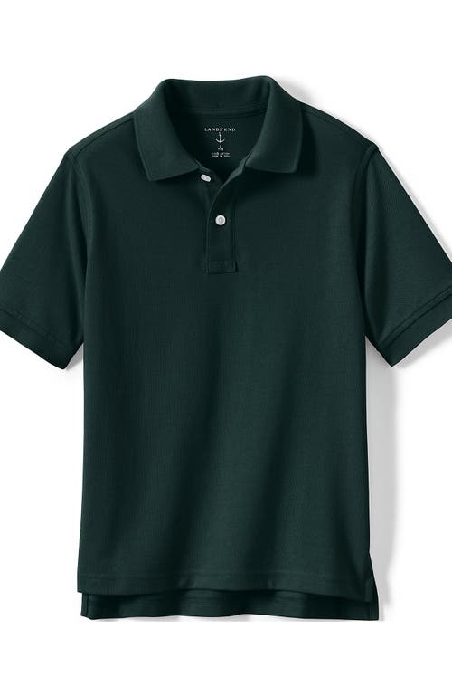 Shop Lands' End School Uniform Kids Short Sleeve Mesh Polo Shirt In Evergreen