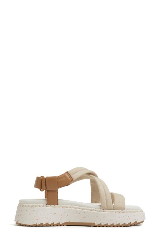 Shop Dearfoams Daylen Slingback Platform Sandal In Beige