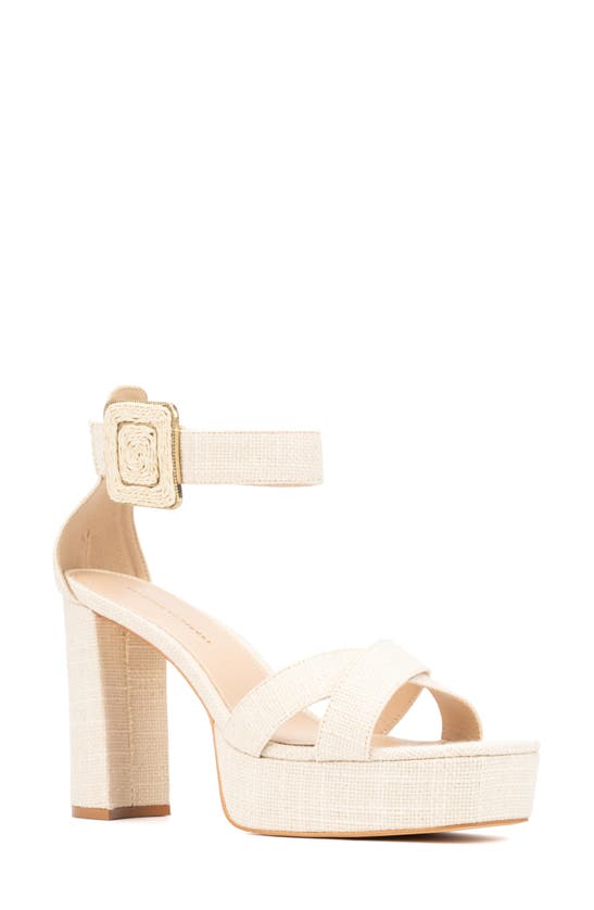 Fashion To Figure Women's Layla Wide Width Heels Sandals In Natural