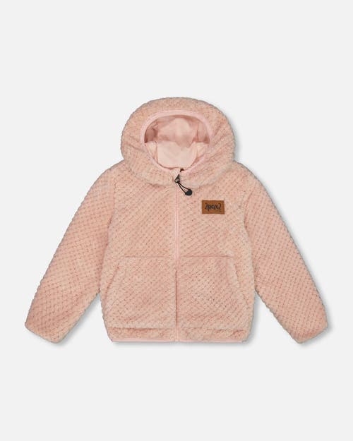 Shop Deux Par Deux Baby Girl's Reversible Plush Jacket Pink In Zéphir