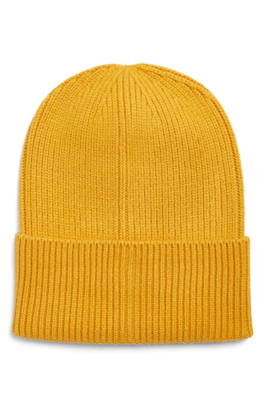 Melrose And Market Everyday Ribbed Beanie In Yellow Treasure