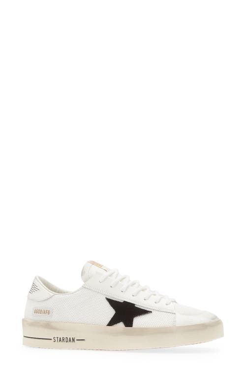 Shop Golden Goose Stardan Mixed Media Sneaker In White/black