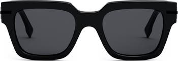 Fendi Men's Fendigraphy 51mm Geometric Sunglasses - Black