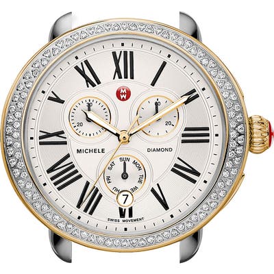 Michele Serein Diamond Two-Tone Watch Case, 40Mm X