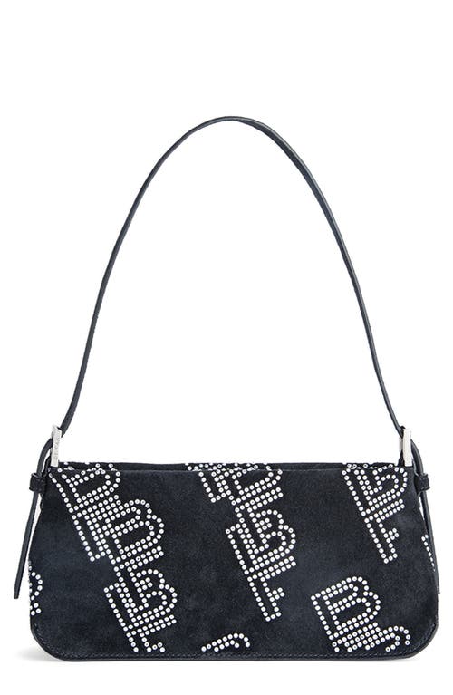 By Far Dulce Studded Leather Shoulder Bag in Black