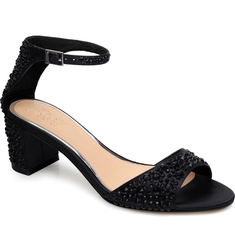 Jewel Badgley Mischka Crystal Block Heel Sandal (Women) | Nordstrom