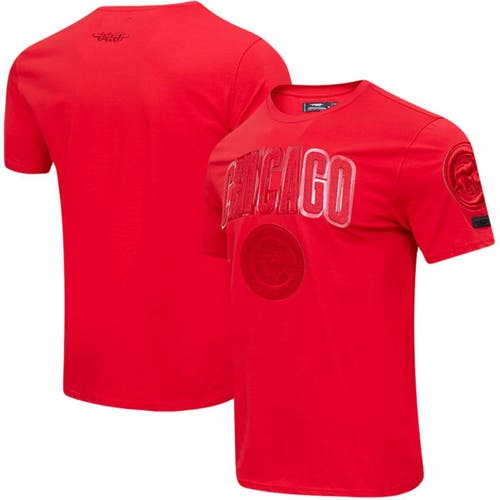 Men's Pro Standard Chicago Cubs Classic Triple Red T-Shirt