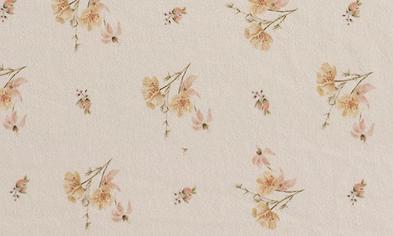 Oilo Print Orgainc Cotton Muslin Crib Sheet In Eggshell