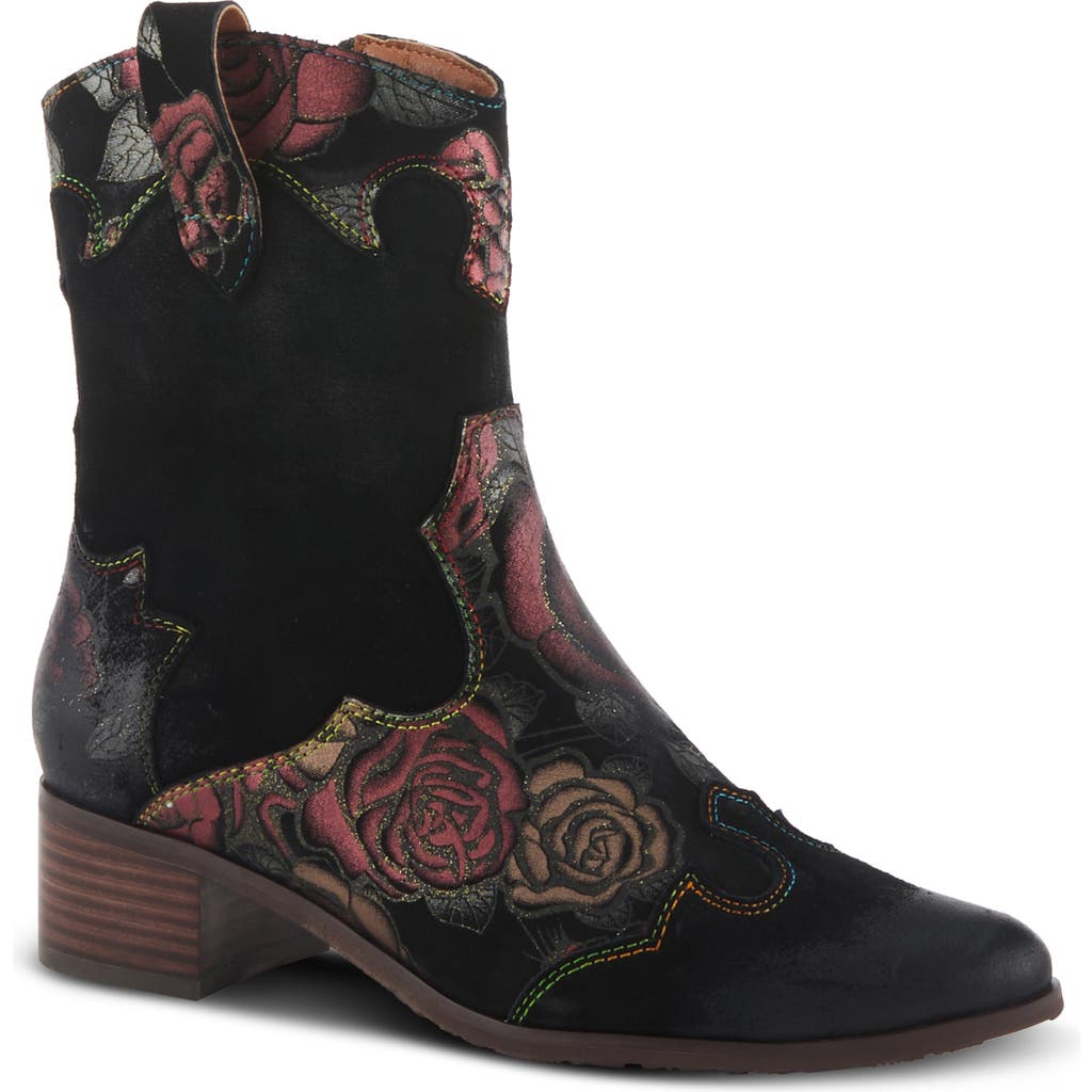 L'artiste By Spring Step Lady Luck Western Bootie In Multi