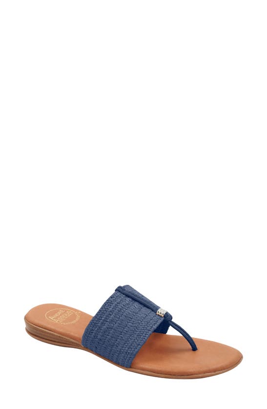 Shop Andre Assous Nice Featherweight Woven Flip Flop In Navy