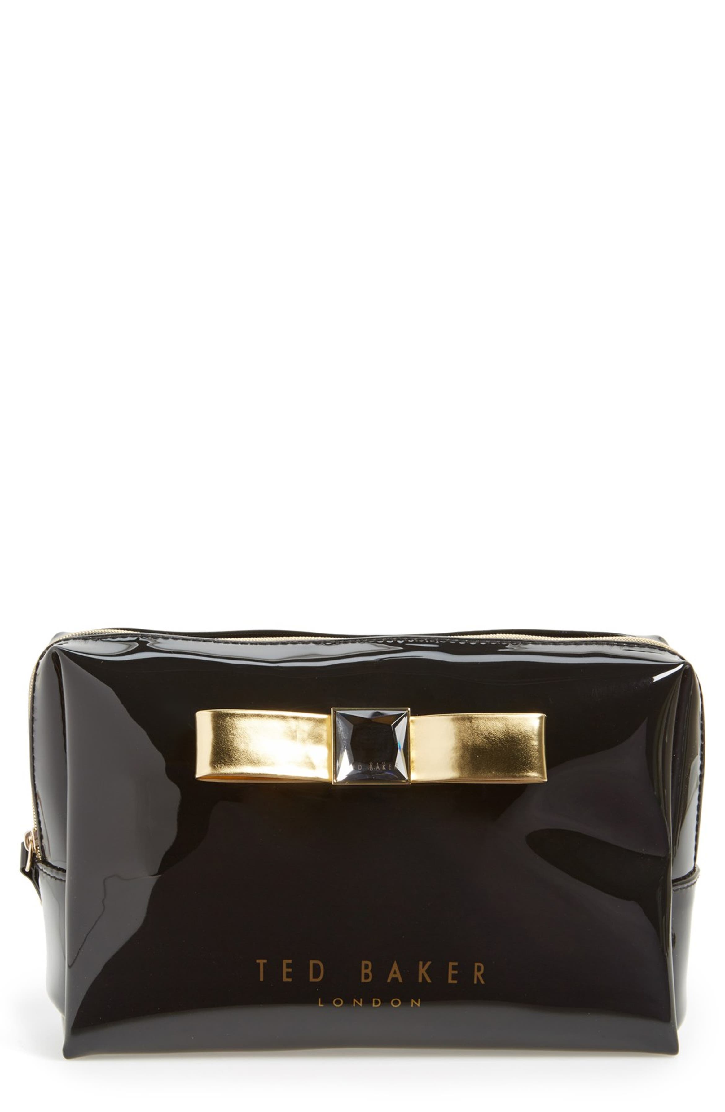 Ted Baker London 'Metallic Bow' Cosmetics Case | Nordstrom