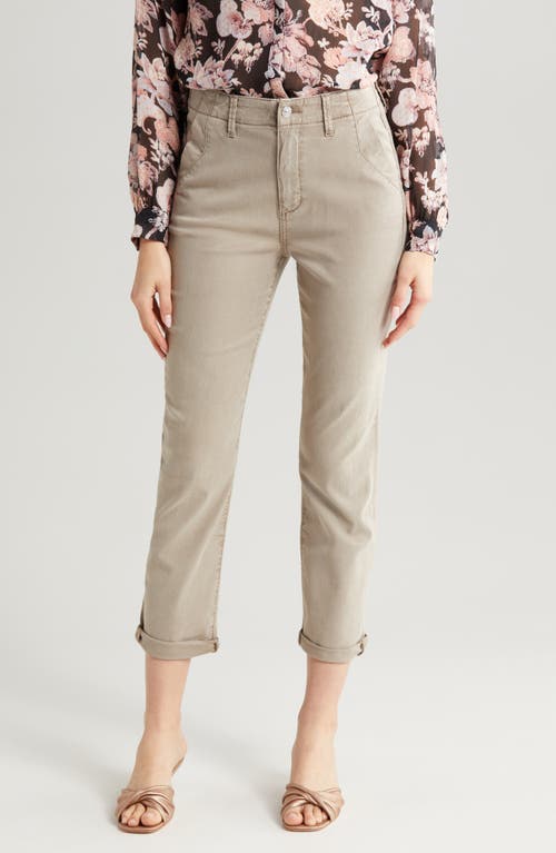 PAIGE Drew Cuffed Straight Leg Jeans Vintage Moss Taupe at Nordstrom,