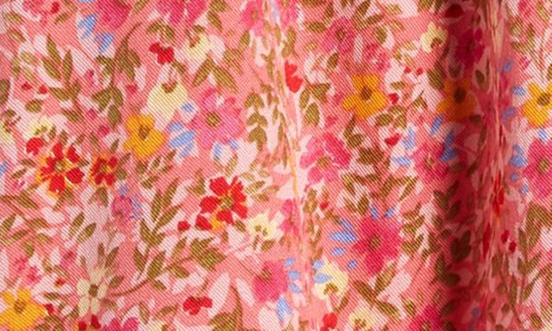 Shop Walking On Sunshine Kids' Floral Drawstring Skirt In Pink Ditsy