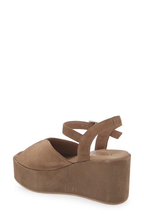 Cordani Jenna Platform Wedge Sandal In Crosta Fango