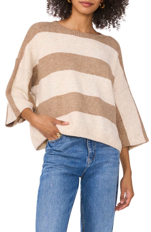 Vince Camuto Wide Stripe Sweater In Pink