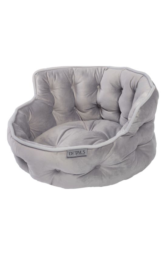 Precious Tails Ultra Plush Tufted Pet Bed In Gray