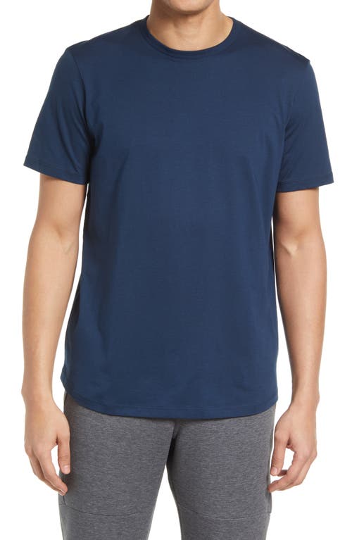 Crewneck Pima Cotton T-Shirt in Brooklyn Blue
