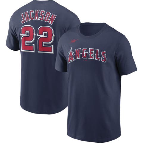 Men's California Angels Reggie Jackson Mitchell & Ness Navy Cooperstown  Mesh Batting Practice Jersey